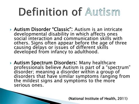 defenition of autism